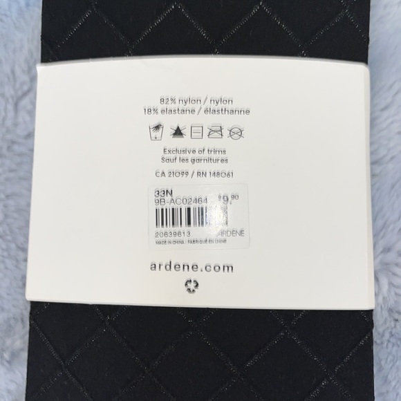 NWT diamond patterned black tights - Picture 3 of 3
